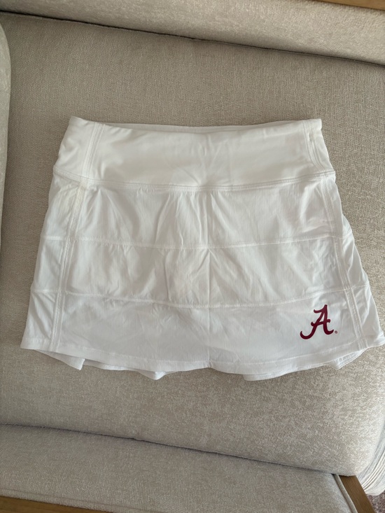 lululemon athletica Dresses & Skirts - lululemon Alabama Crimson Tide White Activewear Skirt with built-in shorts